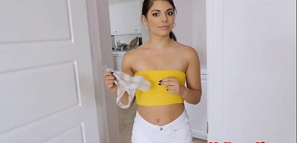  hot step sister lets her stepbro finger and fuck her pussy in pov gina valentina